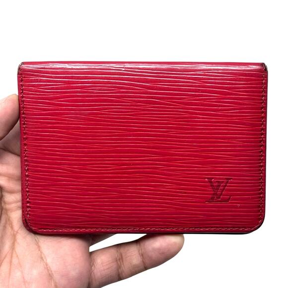 Louis Vuitton Red Commuter Pass Wallet - Picture 4 of 14
